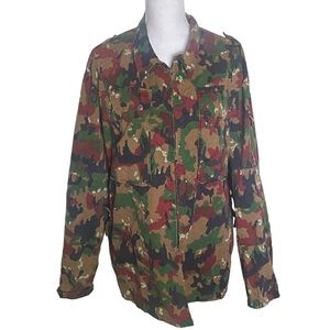 Milk.It | Womens Vintage Camo Army Military Oversized Jacket Size S/M